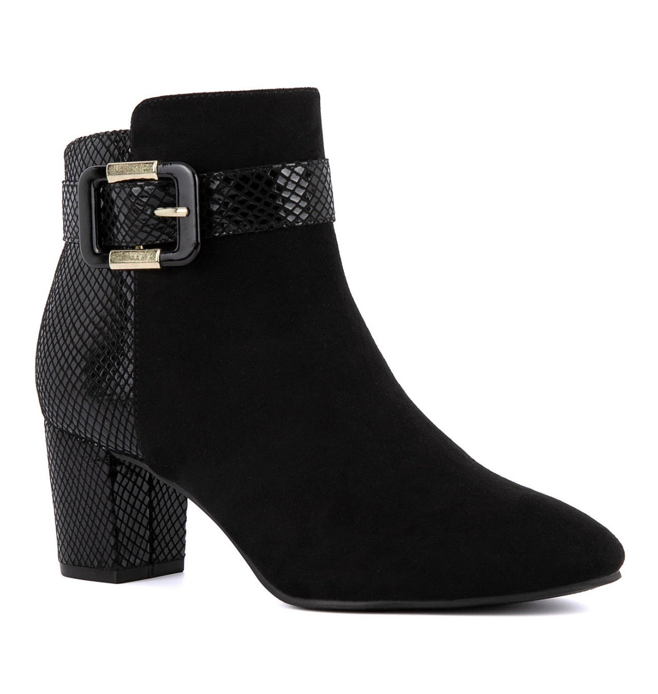 Jones New York women’s Ivyy buckle Block Heel Booties