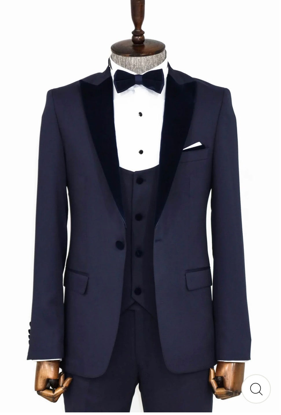 Plaid Slim Fit Black Men Tuxedo