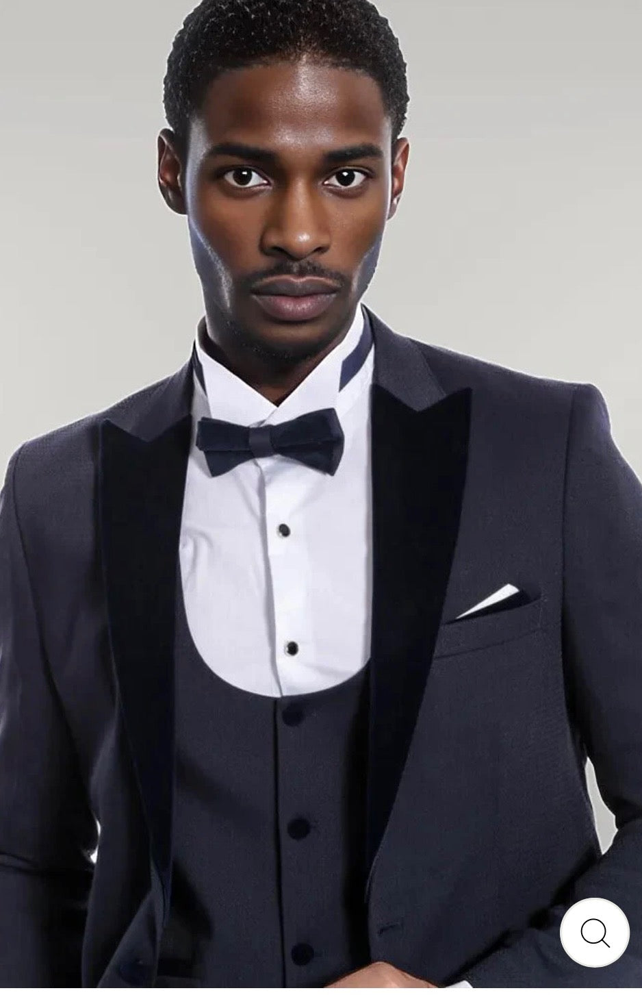 Plaid Slim Fit Black Men Tuxedo