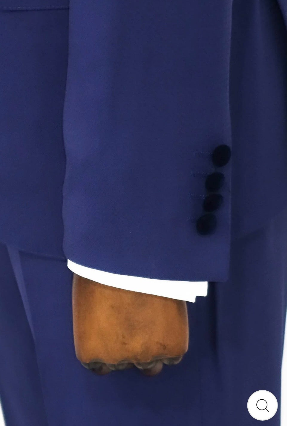 VEVET LAPEL SLIM FIT BLUE MEN SUIT