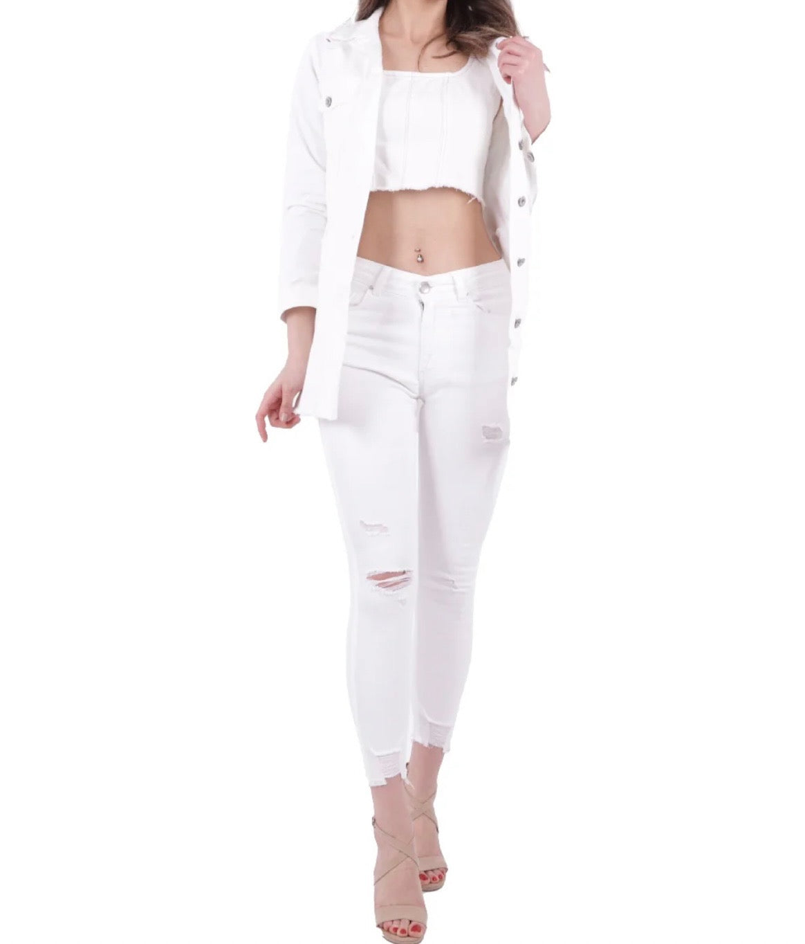 FRINGE FINISH BOYFRIEND DENIM JACKET
