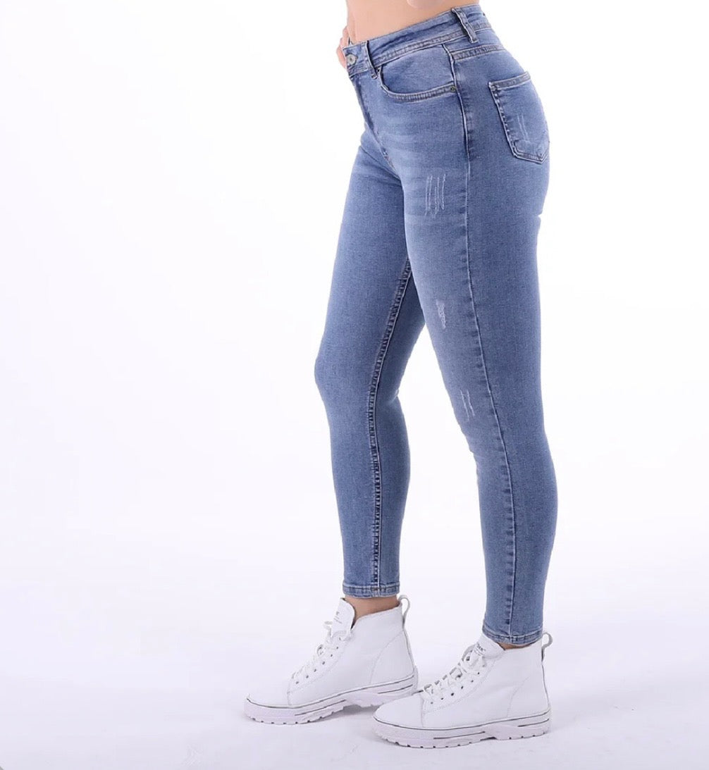 HIGH WAIST SKINNY ANKLE LENGTH JEAN - BOZEMAN