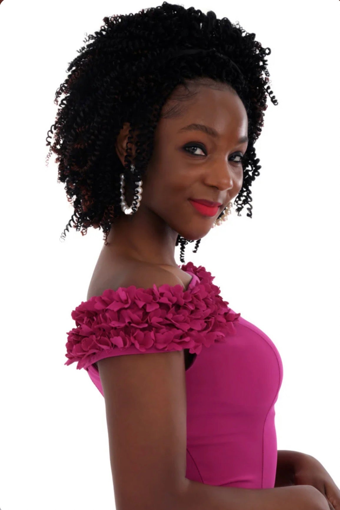 FUCHSIA SLEEVELESS MIDI DRESS